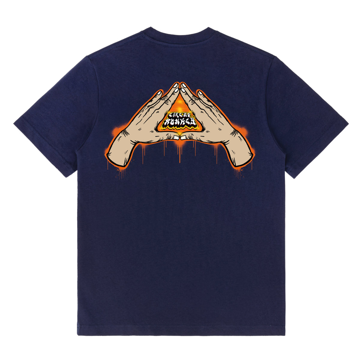 Circus Monkey Front & Back Print Logo Tee #1