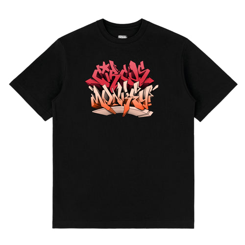 Circus Monkey with Urban Graffiti Typography Tee #1