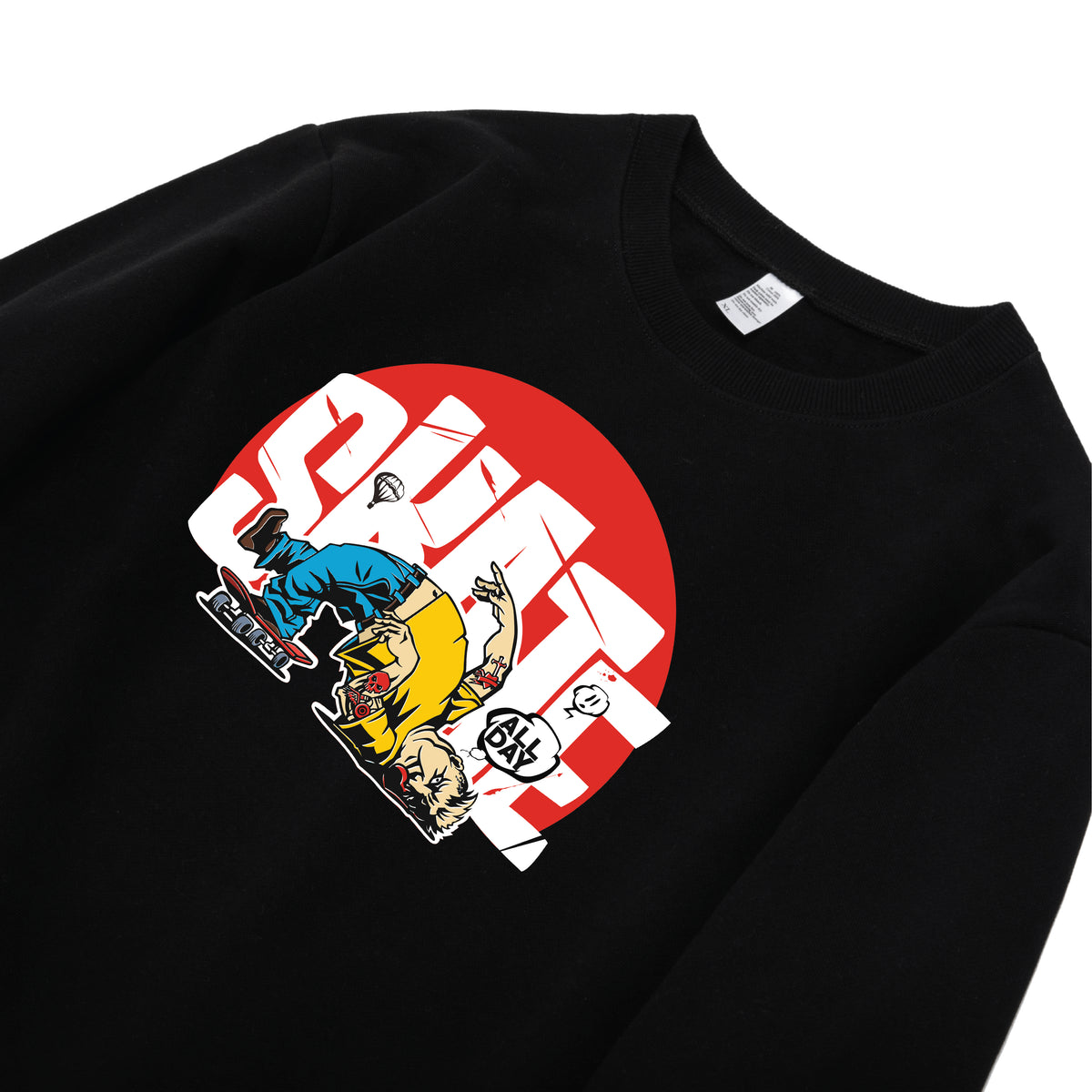 The Doped Boy Skates All Day Logo Crewneck Sweatshirt - Unisex