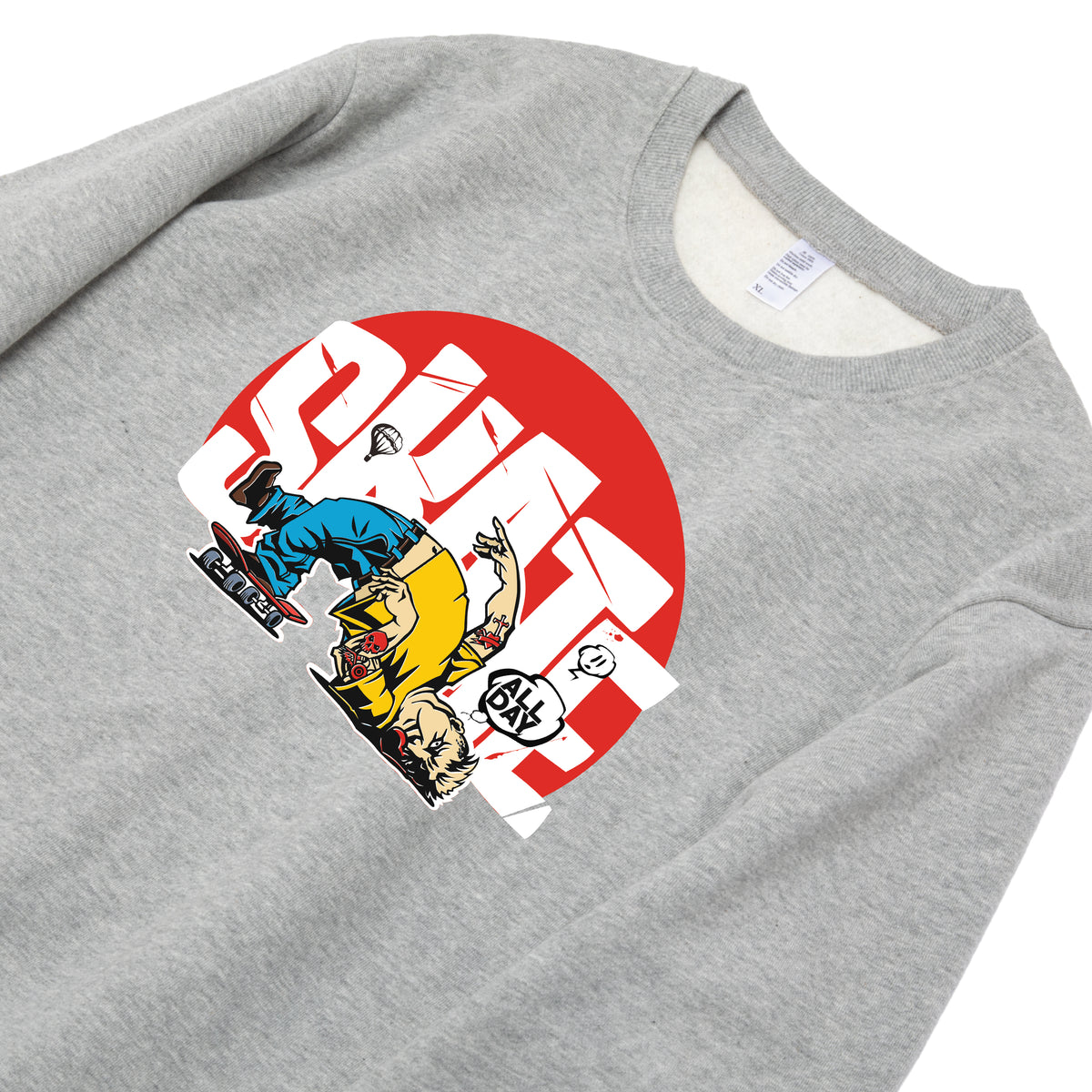 The Doped Boy Skates All Day Logo Crewneck Sweatshirt - Unisex