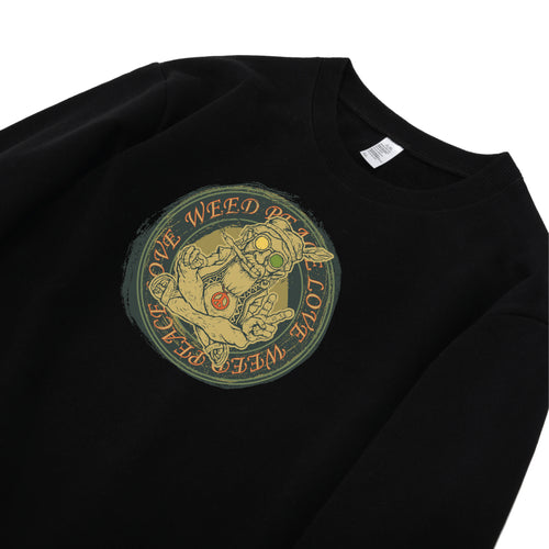 Weedzy For Peace Logo Crewneck Sweatshirt - Unisex