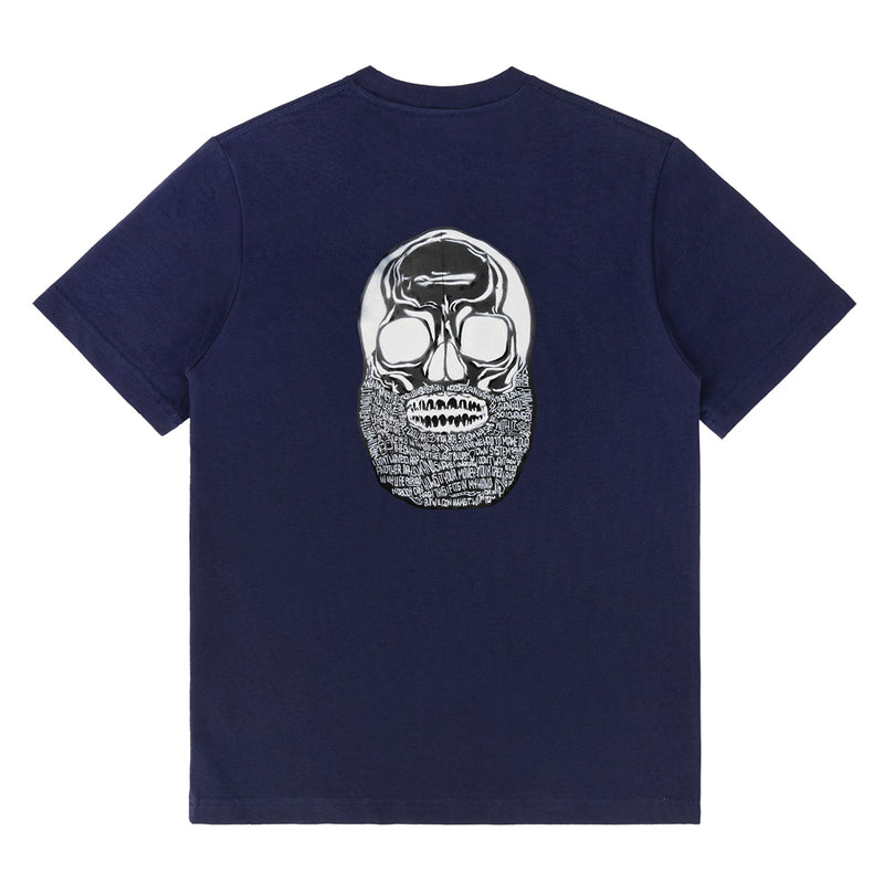 The Bearded Skull Front & Back Print Tee